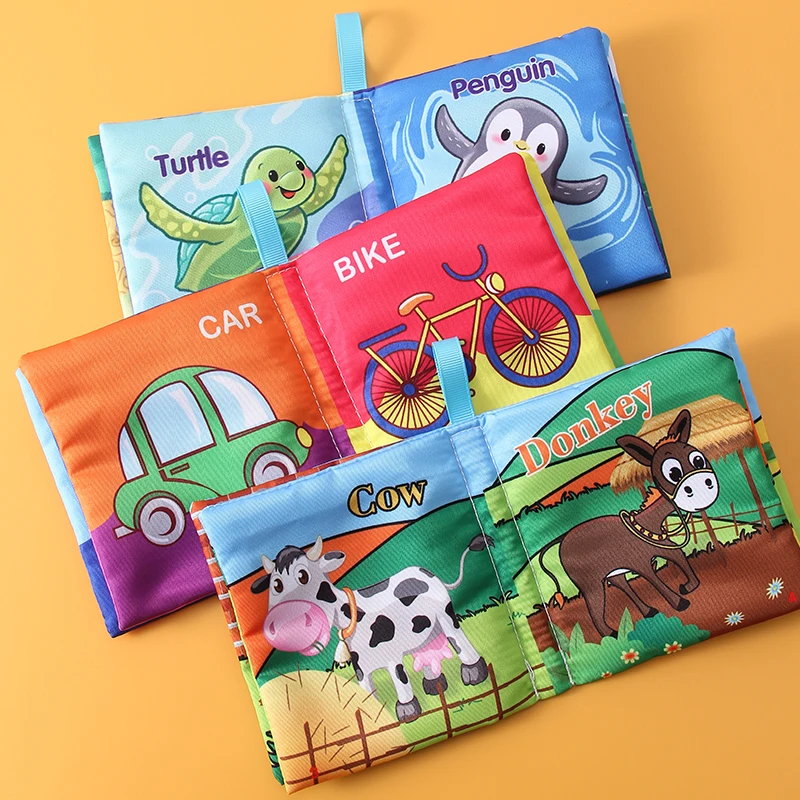 Libri per bambini da 0 a 6 mesi, libri morbidi plissettati in tessuto ufficiale touch and feel, nuovi giocattoli per bambini, giocattoli regalo per ragazzi e ragazze