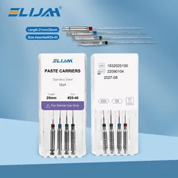 4Pcs/Box 21/25mm #25-40 Denspay Dental Rotary Paste Carriers Spiral Filler Lentulo Engine Filling Dentist Materials Instrument