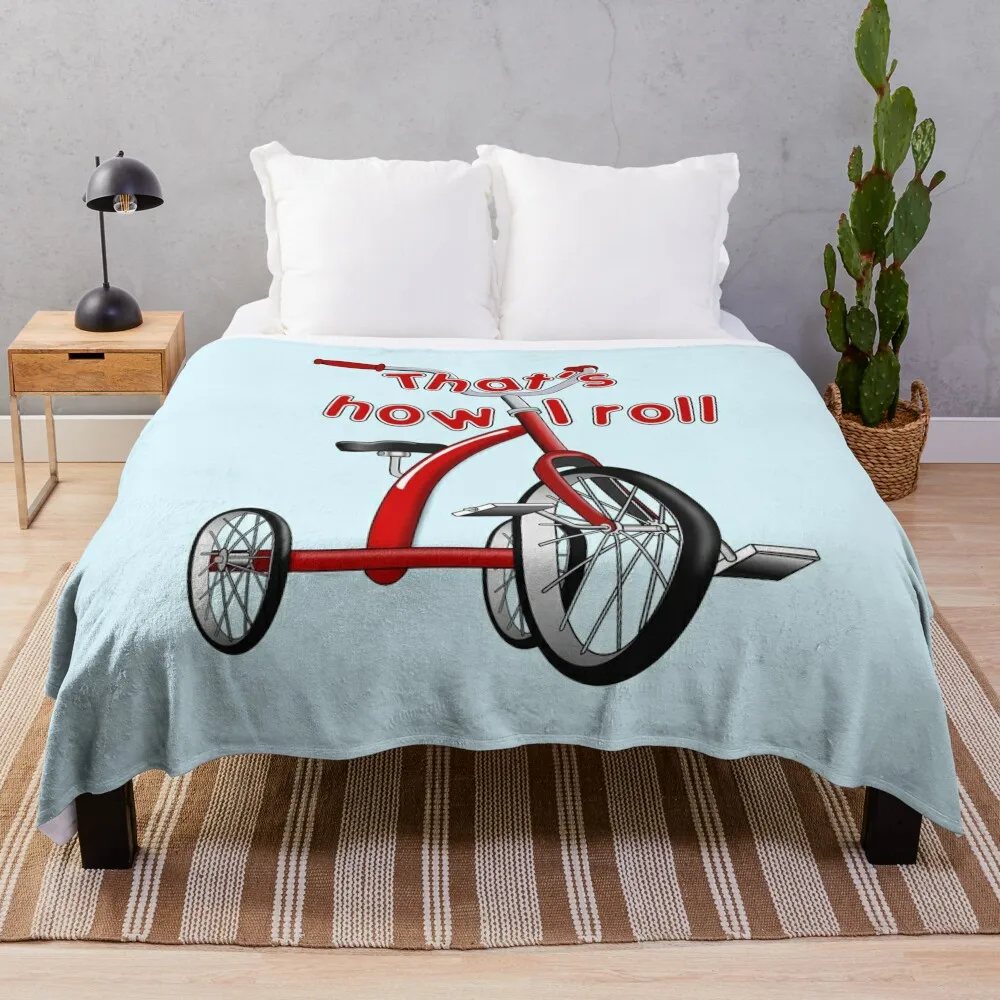 

Tricycle - That's How I Roll Throw Blanket Heavy Loose Summer Luxury Designer Blankets