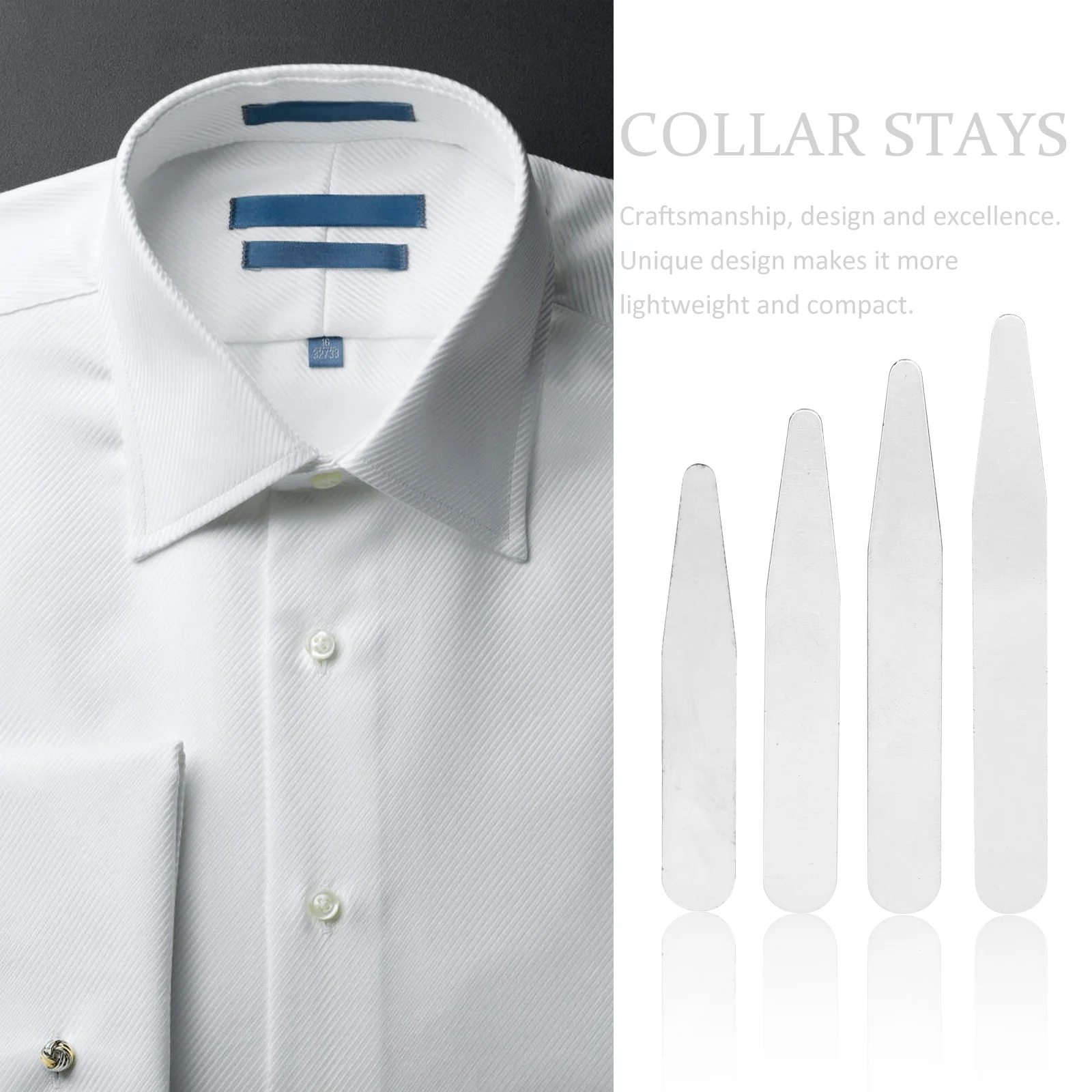 36 قطعة قميص يبقى إدراجات قابلة لإعادة الاستخدام للرجال قمصان ذات حواف ناعمة طوق دعم إبقاء طوق أنيق البدلة الملحقات