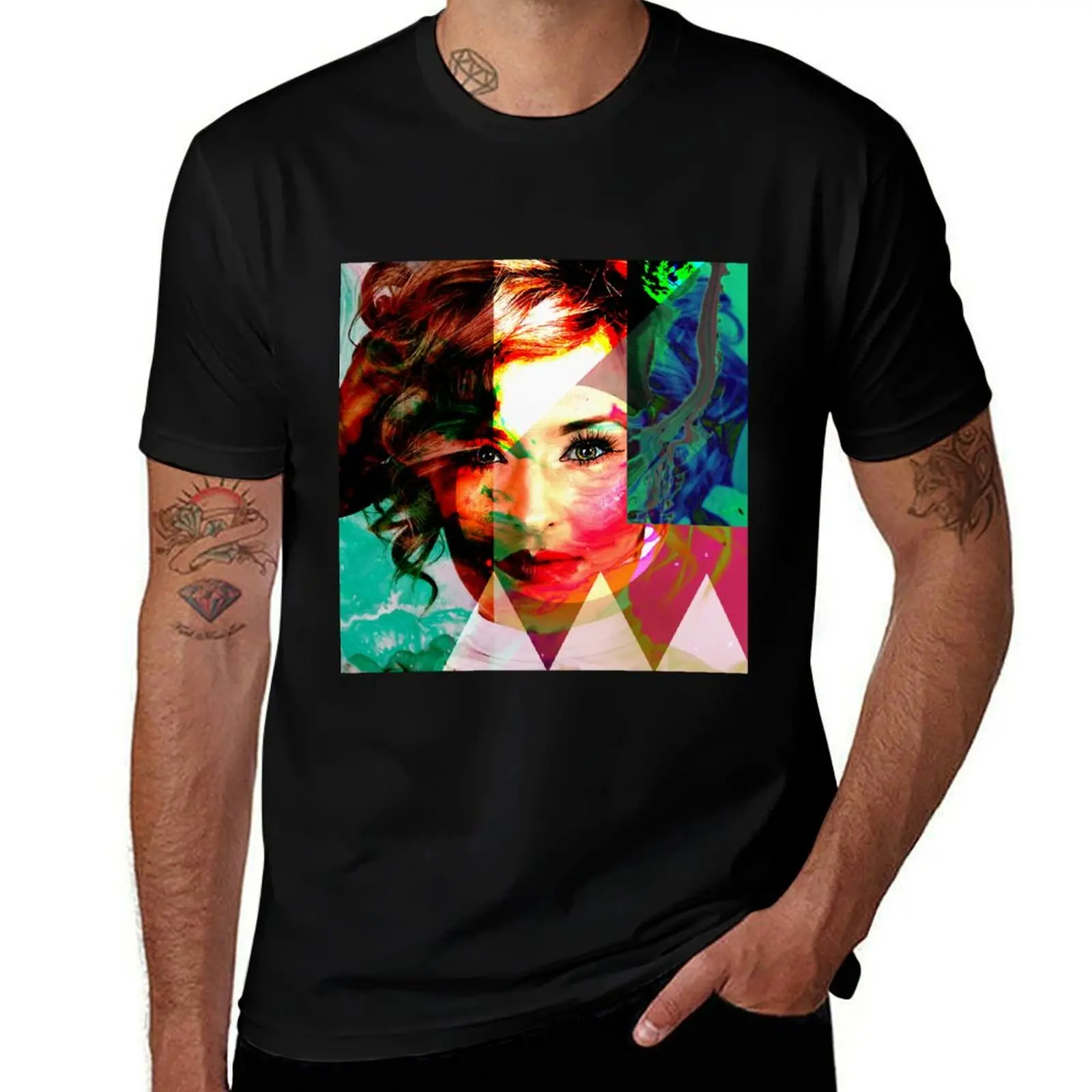 

Pop Art Portrait T-Shirt men t shirt cotton 100% cotton t shirt man T-Shirt
