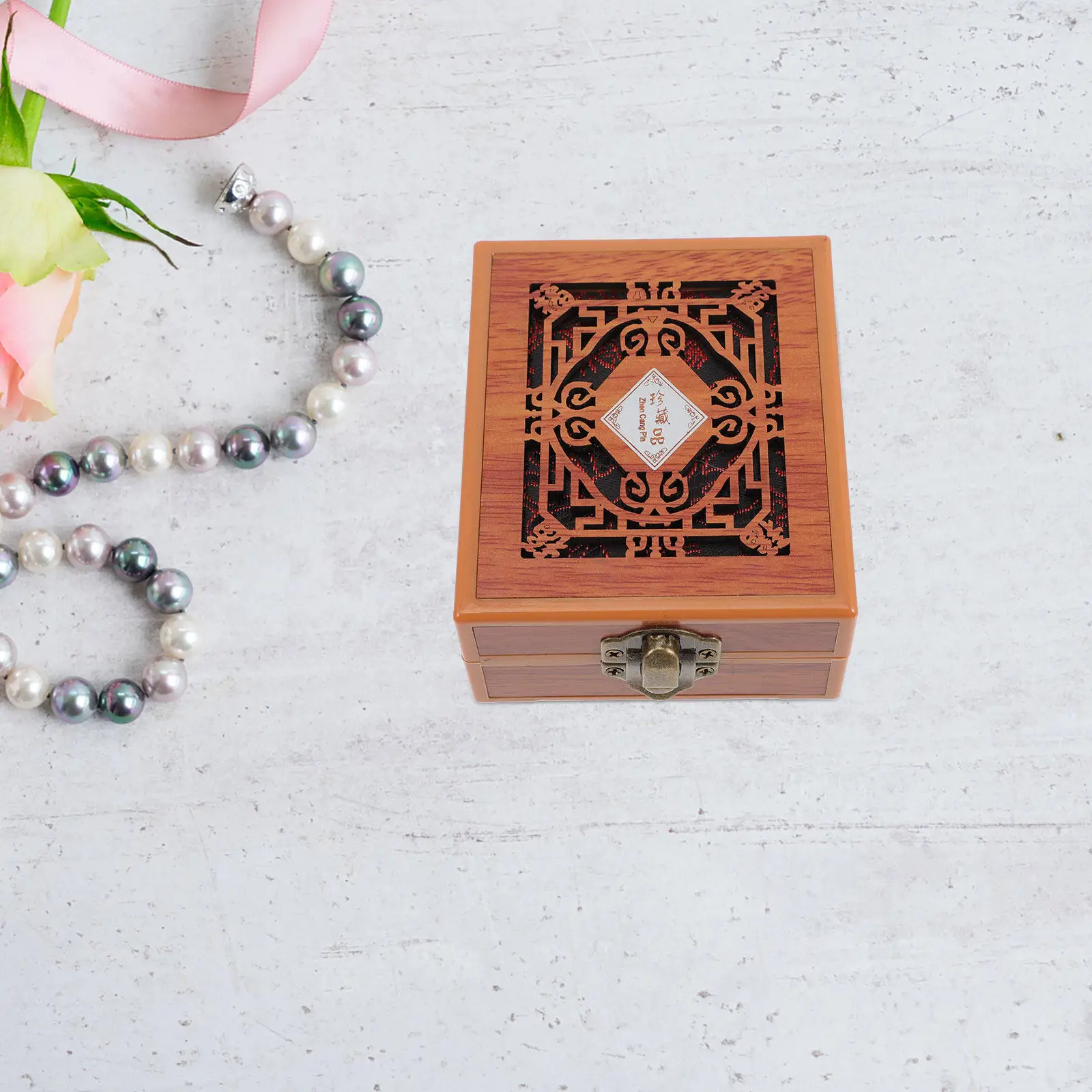 

Jewelry Box Wooden with Lock Storage Case for Ring Necklace Earring Bracelet Organizer Home Use Jewelry Organizer