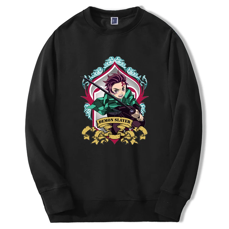 

Demon Slayer Anime Hoodies Mens Tanjirou Manga Kimetsu No Yaiba Graphic Unisex Sweatshirt Oversize Fleece Moletom Pullover