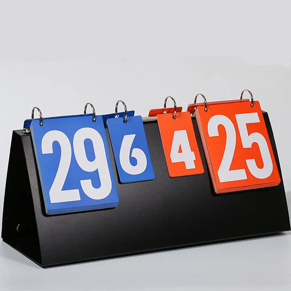 スポーツスコアボードフリップスコアボードポータブルノッチカウントボードバスケットボールスコアカウンターバスケットボールバドミントンバレーボール用