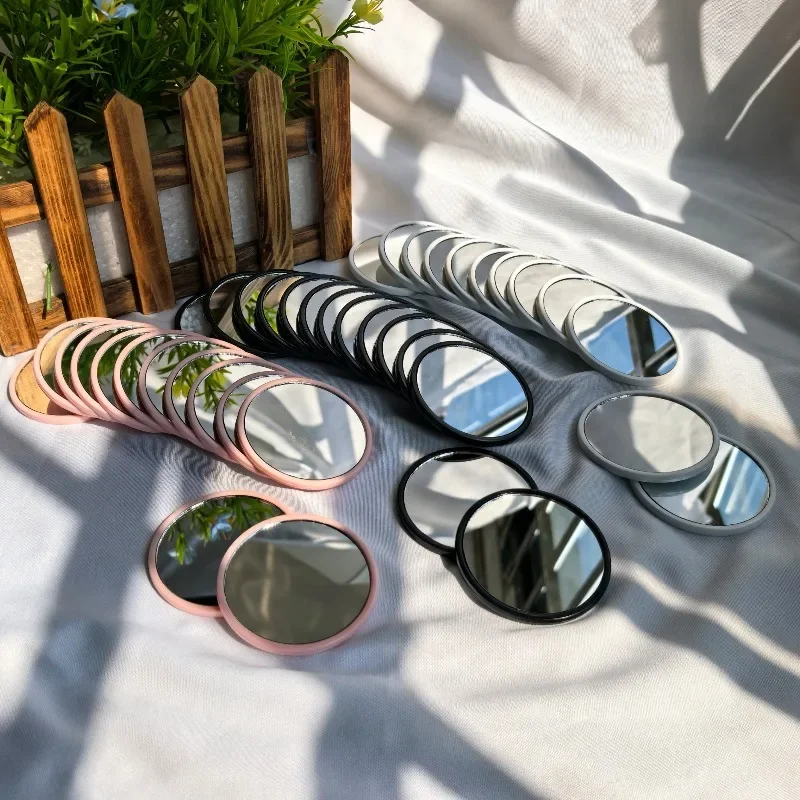 20/40pcs Round Handheld Mirrors Set Plastic Frame Travel Small Portable Makeup Mirrors Women's Valentine's Day Gifts Decorative