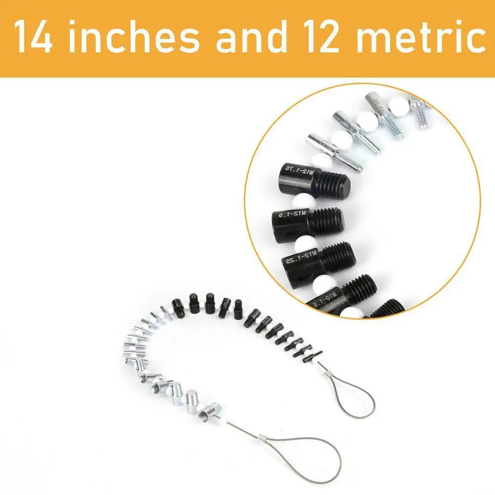 Portable Thread Tester Bolt Nut Screw Imperial Metric Bolt Nut Screw Thread Checking Checker 26 Male/Female Size Gauge