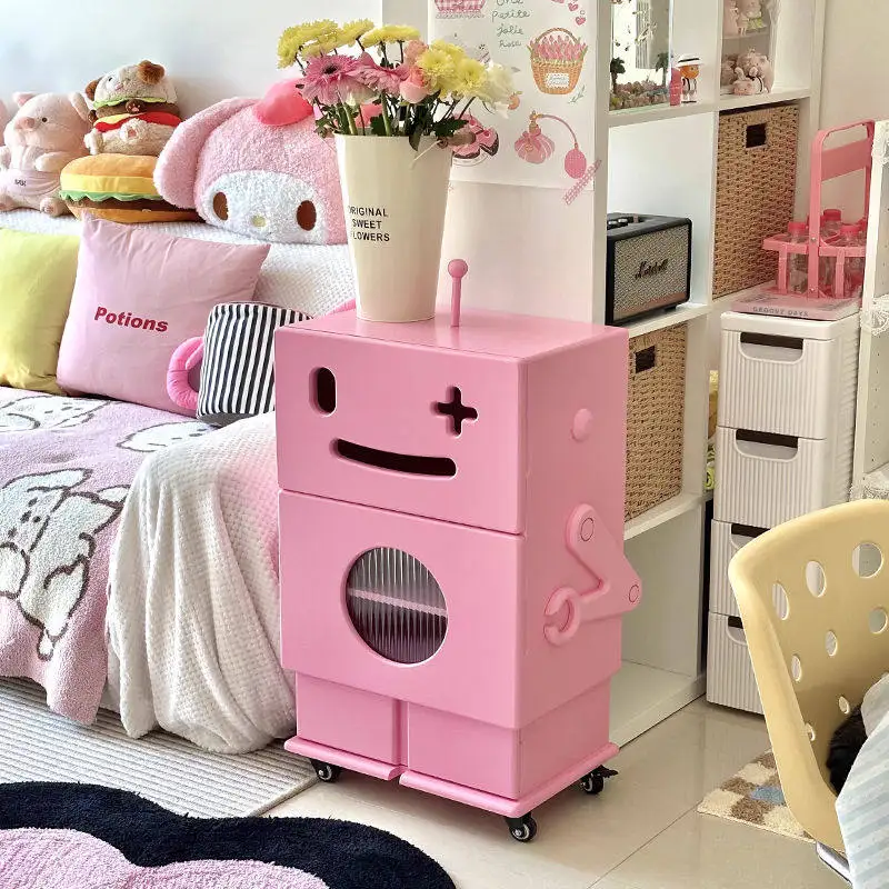Vintage Protect Bedside Table High Designer Glossy Safe Cute Bedside Table Wood Small Weird Mesa De Cabeceira Bedroom Furnitures