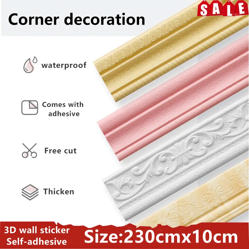 

3D Wall Sticker Decoration Self-adhesive Panel Corner Panel For Family Bedroom Decoration 3D Wallpaper Living Room kid Bathroom