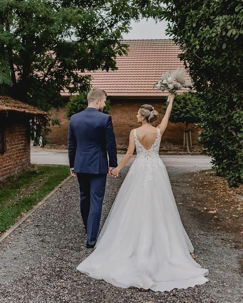 Msikoods-Vestido De Novia De princesa con cuello en V, traje De Novia con Apliques De encaje sin mangas, estilo bohemio, personalizado, 2023