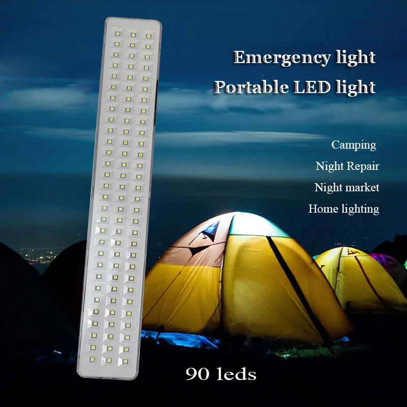 Emergency Lights 90LEDs Lamp Rechargeable Handheld Multifunction Emergency Lights for Power Failure Flashlight Outdoor Lantern