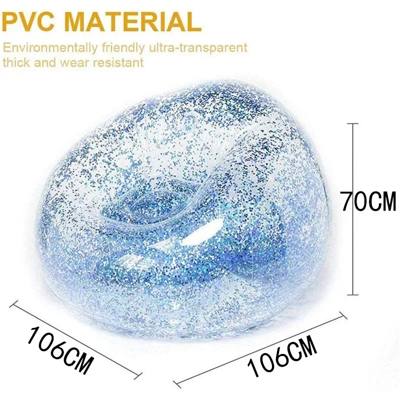 야외 팽창식 PVC 해변 느긋한 소파 의자, 안락 의자, 콩 가방 소파, 싱글 소파, 침실 가구, 거실 용품