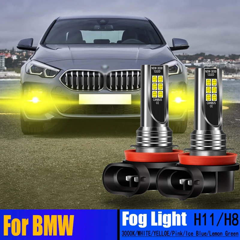 

2pcs LED Front Fog Light Bulb Lamp H8 For BMW 1-Series F20 F21 2-Series F45 F23 F22 F87 F46 3-Series F30 F80 E93 E92 F34 F31 H11