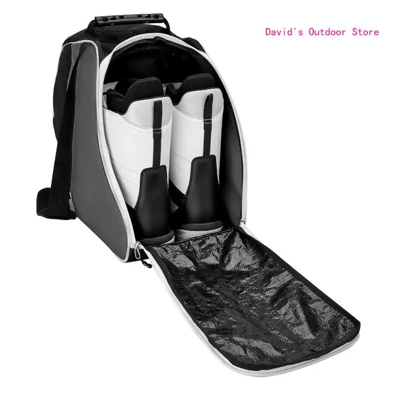 Large Capacity Skis Storage Bag Compartment Outdoor Skis Backpack Bag for Gloves X3UA