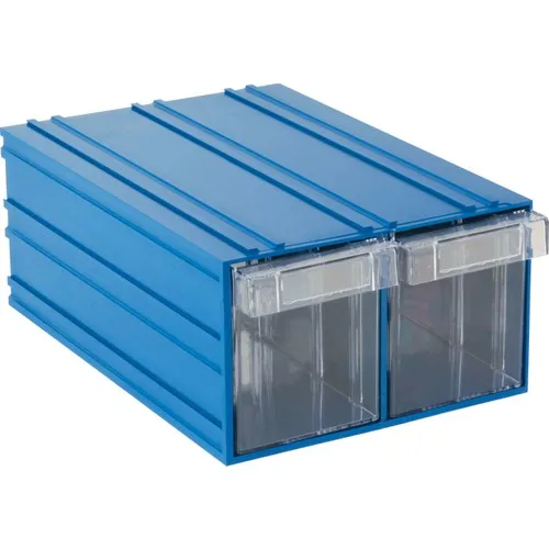 Symbol Plastic Set 501-2 Blue Transparent Plastic Box With Drawer