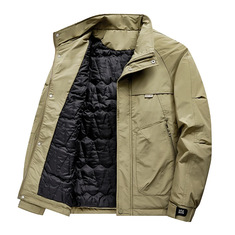 

Male Warm Overcoat Trend New Men's Warm Parkas Cotton Padded Streetwear Jacket New Trend Fashion Outdoor Windproof Warm Jacket