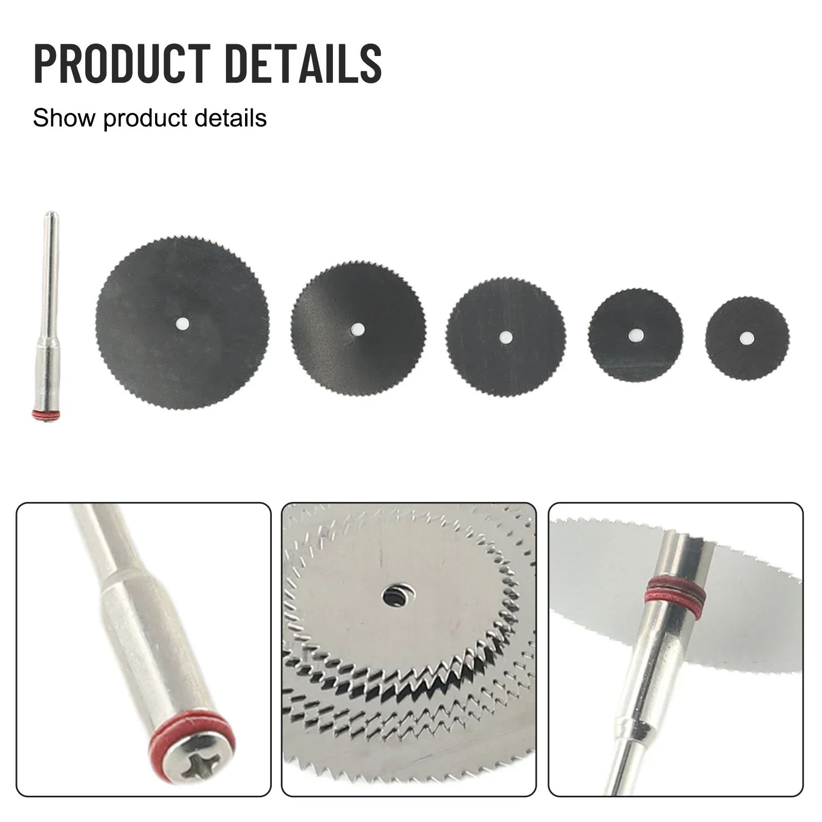 5pcs Circular Saw Blade With 3MM Mandrel Set Stainless Steel Cutting Disc Cutter Disc For Rotary Tools 16/18/22/25/32mm