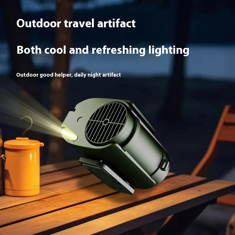 Мини-вентилятор с зажимом на талии, 199 скоростей настройки, аккумулятор емкостью 6000 мАч, внешний аккумулятор, светодиодная подсветка, громкая связь и портативность для использования на открытом воздухе