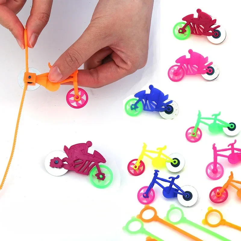 1Pcs Mini Pull Line Bicycles Motorcycles Outdoor Games Toys for Kids Birthday Party Favors Pinata Fillers Kindergarten Rewards