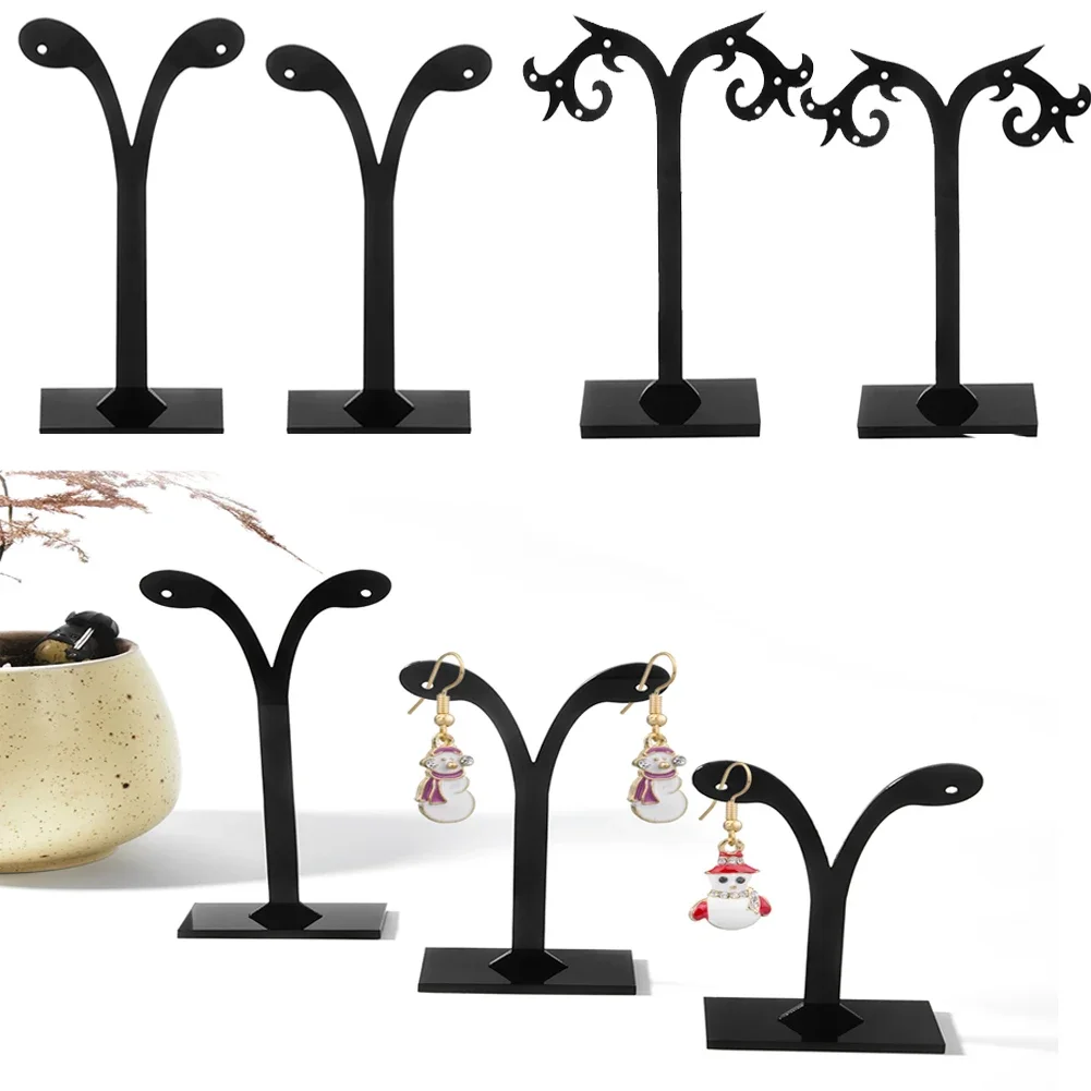 

3pcs Earring Display Shelf Stand Holder Jewelry Organizer Rack Leaf Pattern Stud Earrings Holder Display Stand Jewelry Rack