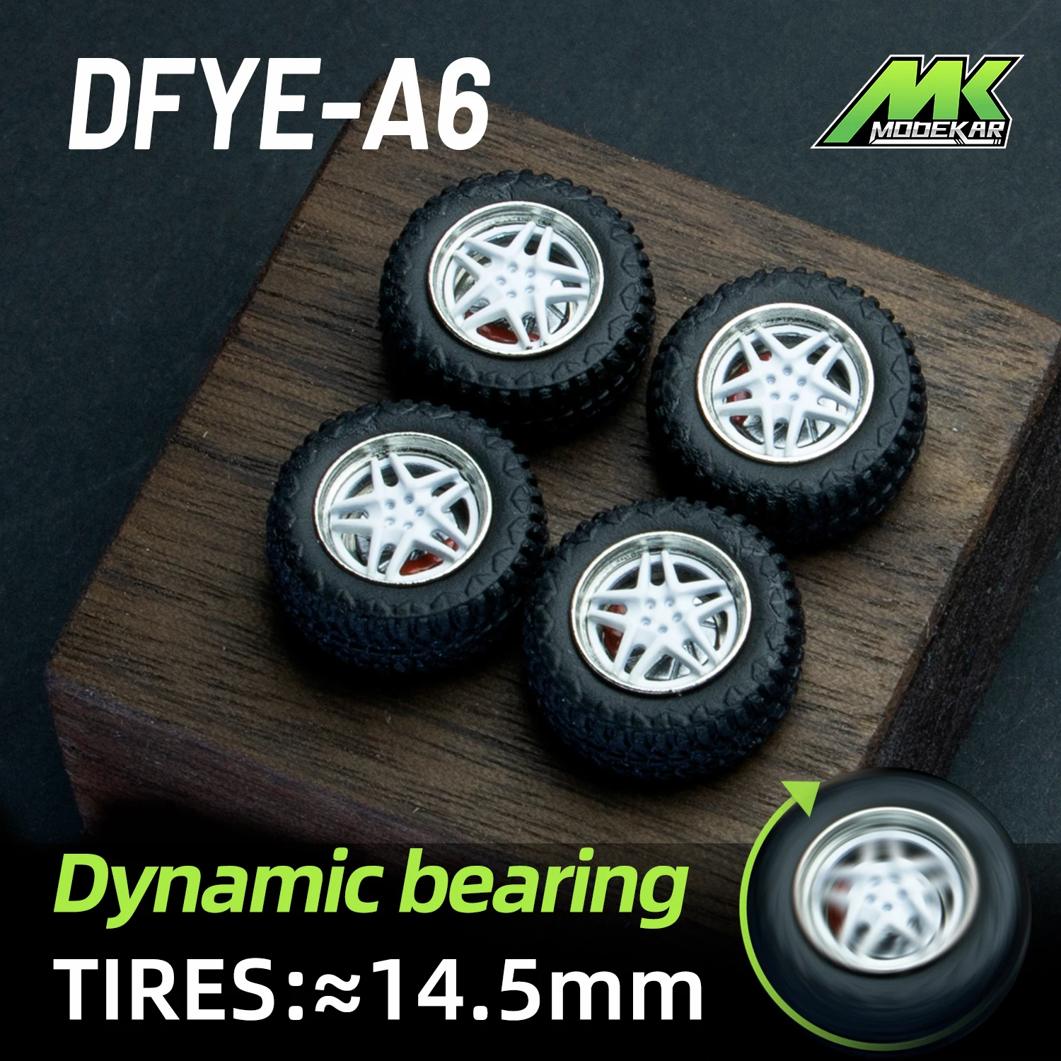 

1/64 off-road wheel dynamic bearing car model modification wheel hub suitable for fire wheel MINIGT rubber tires with axle