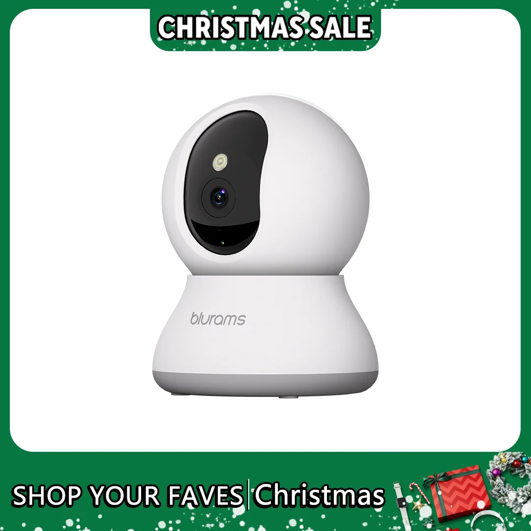 Blurams Indoor Security Camera 2K, Home Security Camera for Dog/Elder, Security Camera with One-Touch Call Update A31S-2pc