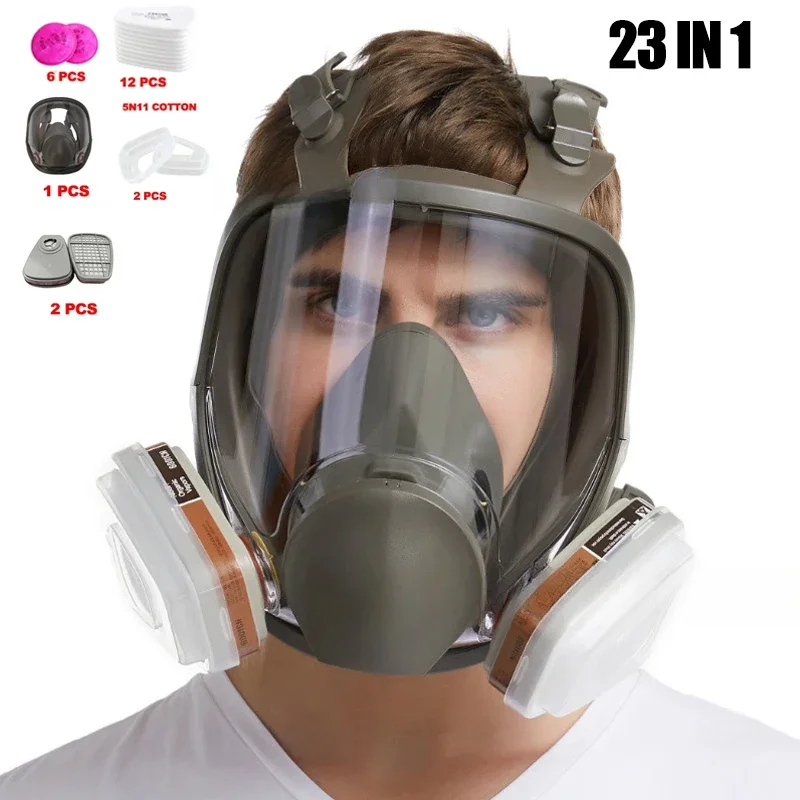 Full Face 6800 Gas Mask Spray Protective Mask Industrial Gas