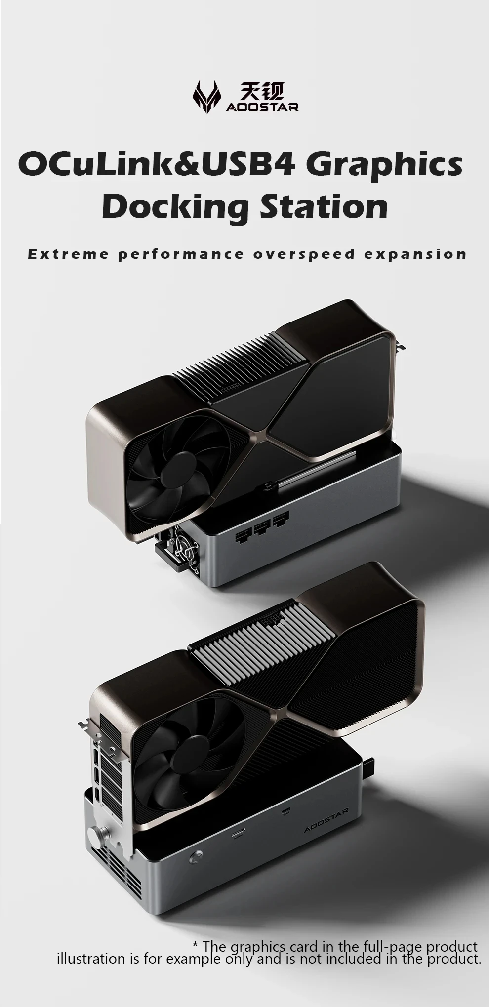 

Док-станция AOOSTAR AG01S AG02S EGPU с портом OCulink/USB4, встроенным блоком питания Huntkey мощностью 800 Вт, поддерживает горячую замену TGX, PCIe 4.0 x4