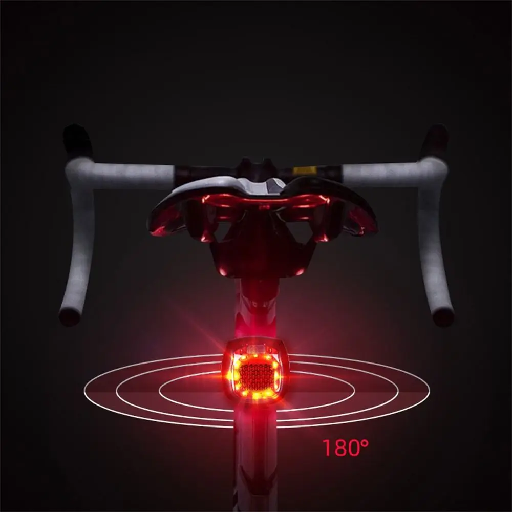 USB Charging Cycling Rear Light LED Lamp 180 Degree Adjustable Bicycle Tail Lights Waterproof Refitting Parts Bike Warning Lamp