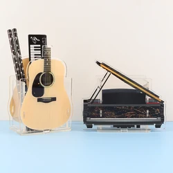 Piano Pen Stand Musical Instrument Modeling Storage Barrel Violin Guzheng Guitar Music Stationery Gifts Pen Holder Pencil Holder