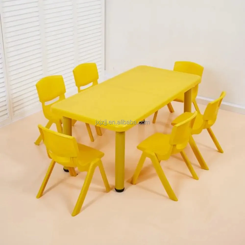 Kid Table And Chair Set Modern School Furniture Eco-Friendly Durable Adjustable Height Child Kids Party Tables And Chairs