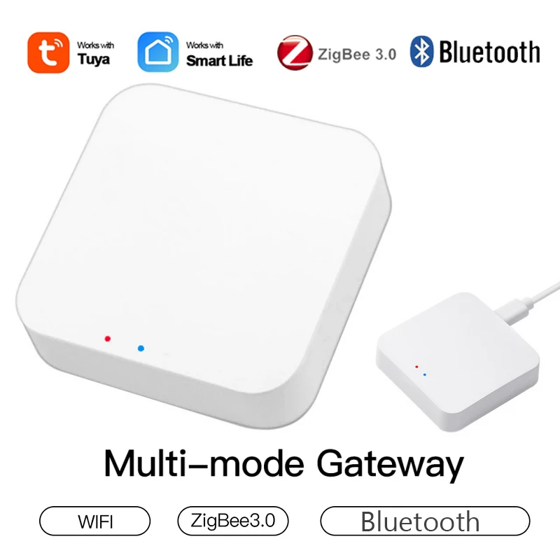 Tuya ZigBee Smart Gateway Multi-mode WiFi Bluetooth Mesh Hub Work with Tuya Smart Life App Voice Control for Alexa Google Home