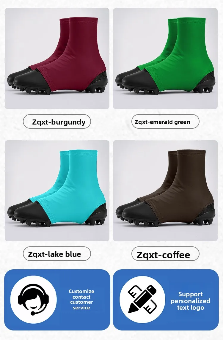 1 Paar Fußballschuhüberzüge, Sportsockenüberzüge, rutschfest, abnehmbar, dehnbar, atmungsaktiv, für Baseball, Softball, Fußball – Detail 7