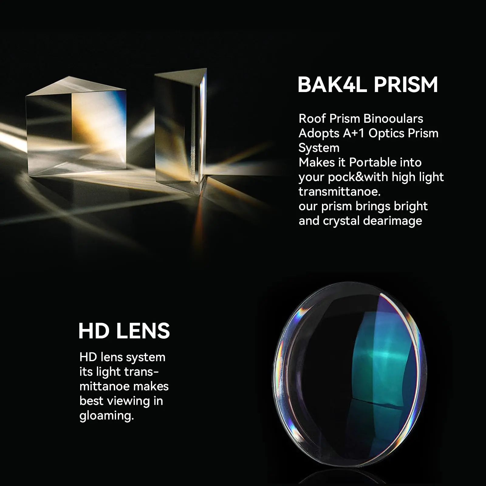 تلسكوب BAIGISH 20x50 HD مناظير قوية 3000 متر طويلة المدى العسكرية Spyglass للرؤية الليلية الذهب التسمية البصرية للصيد