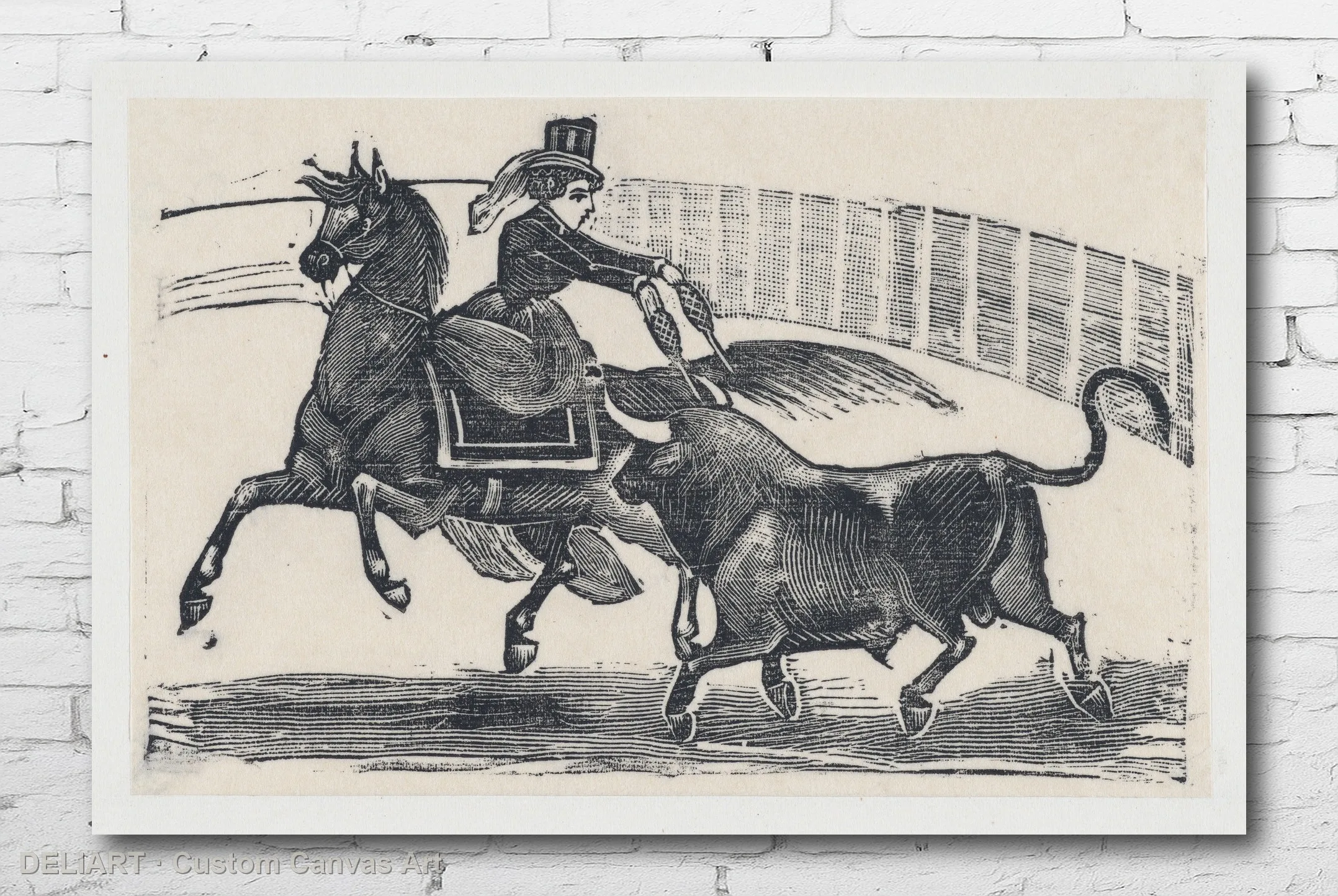 La mujer torera de José Guadalupe Posada - Arte de viaje vintage, lienzo, póster impreso, decoración vintage para el hogar, sin marco