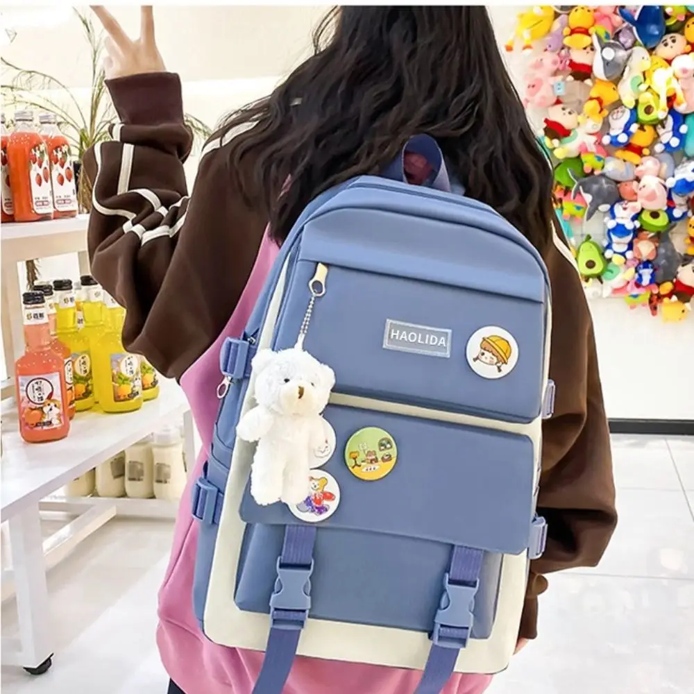 4Pcs/Set Large Capacity 4 in 1 Backpack Multifunction Casual School Bag School Rucksack Breathable College Backpack Travel