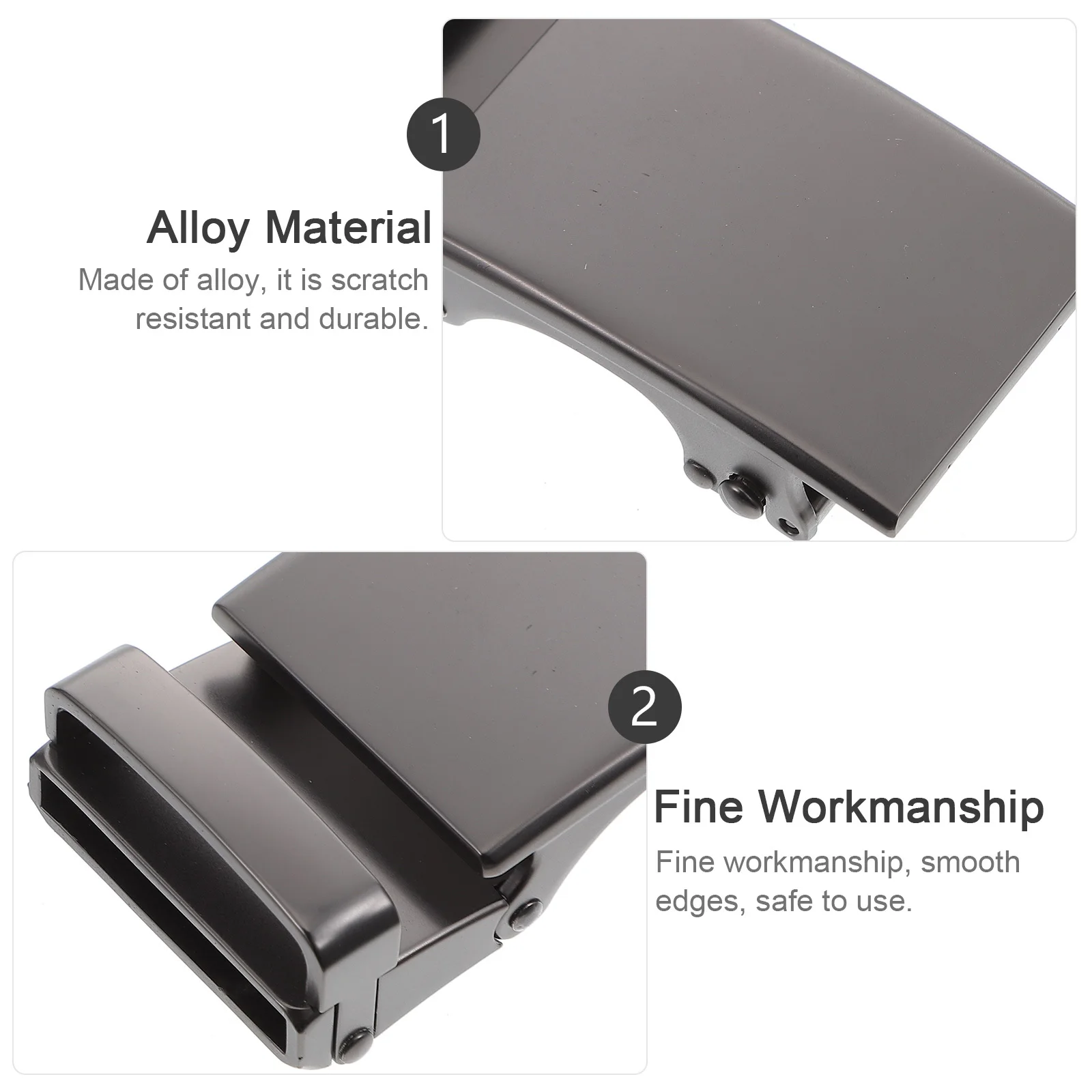 مشبك حزام أوتوماتيكي للرجال، أحزمة فستان بسقاطة، سبيكة رسمية متينة، سهلة الاستخدام، إبزيم مقاوم للخدش يناسب الأسود