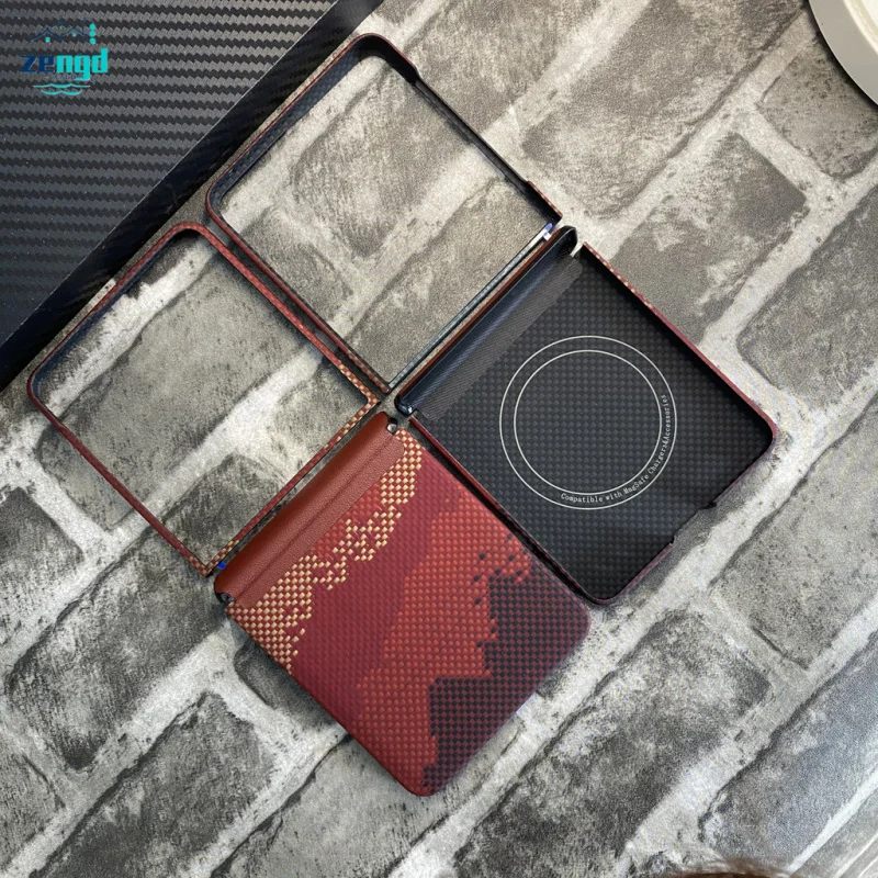 Для Samsung Galaxy Z Flip7 Магнитный чехол из кевларового арамидного волокна - Новое поступление, тонкий противоударный, усиленный углеродным волокном Для Samsung Galaxy Z Flip7 Магнитный чехол из кевларового арамидного волокна - Новое поступление, тонкий противоударный, усиленный углеродным волокном