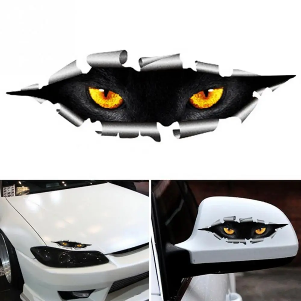 

Cool 3D Car Styling Funny Cat Eyes Peeking Car Sticker Waterproof Peeking Auto Accessories Whole Body Cover for All Cars