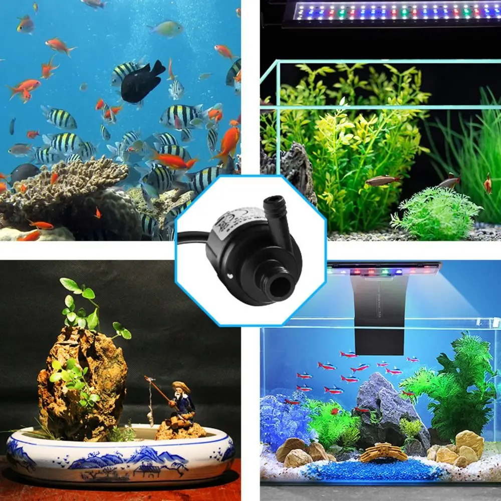 Brushless Motor Water Pump Energy Efficient Silent Operation Micro Pump High Temperature Amphibious Design for 2w/0.5w