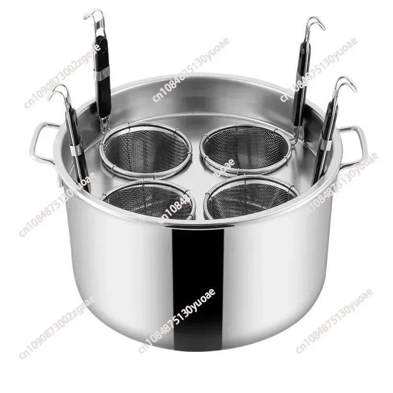 

Кастрюля для лапши из нержавеющей стали, кастрюля для супа большой емкости, индукционная плита, суп для тушения