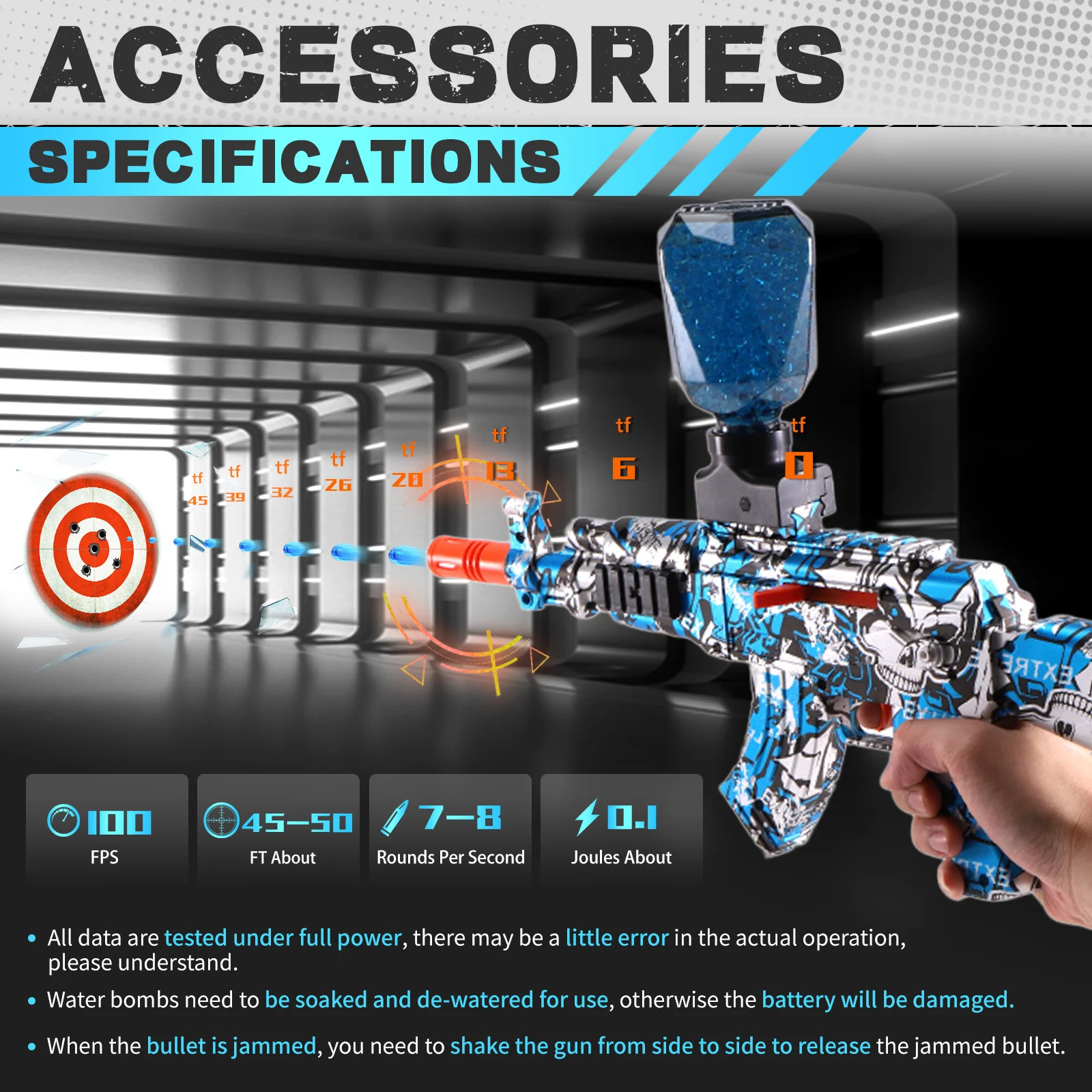2-Pack Gel Ball Blaster,ปืนสาดไฟฟ้าอัตโนมัติ,เกมกลางแจ้ง/ในร่ม (อายุ 14 ปีขึ้นไป)