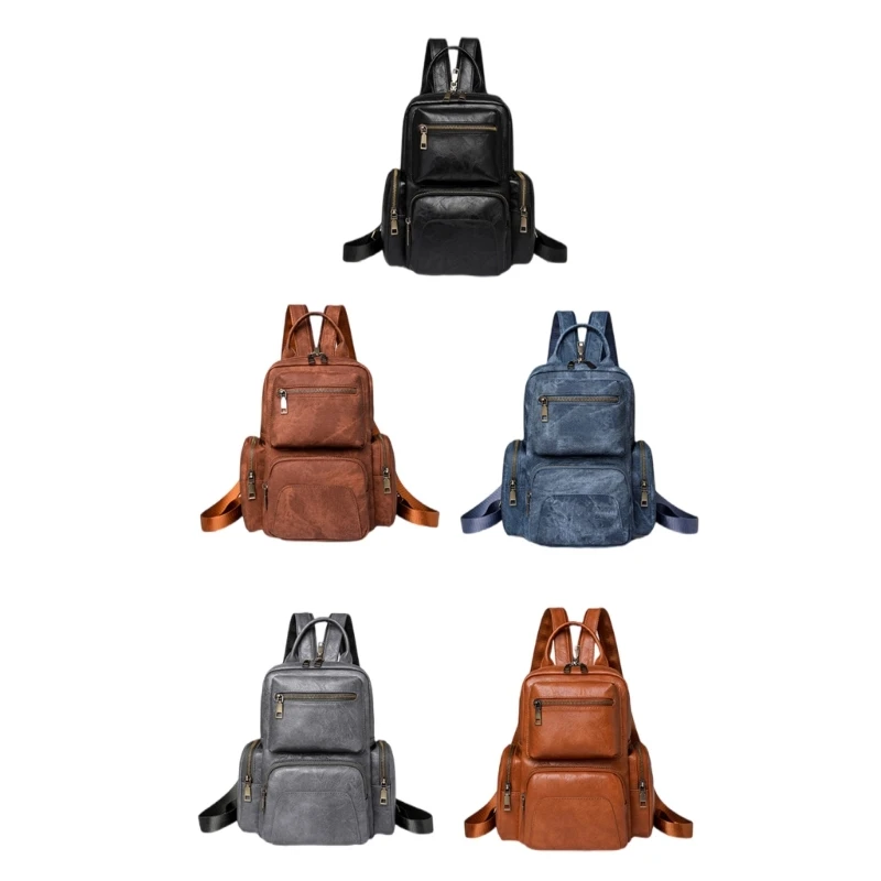 

PU Leather Backpack for Women Student School Bookbags Simpke Daypack Small Backpack Fashion Travel Backpack Shoulder Bag