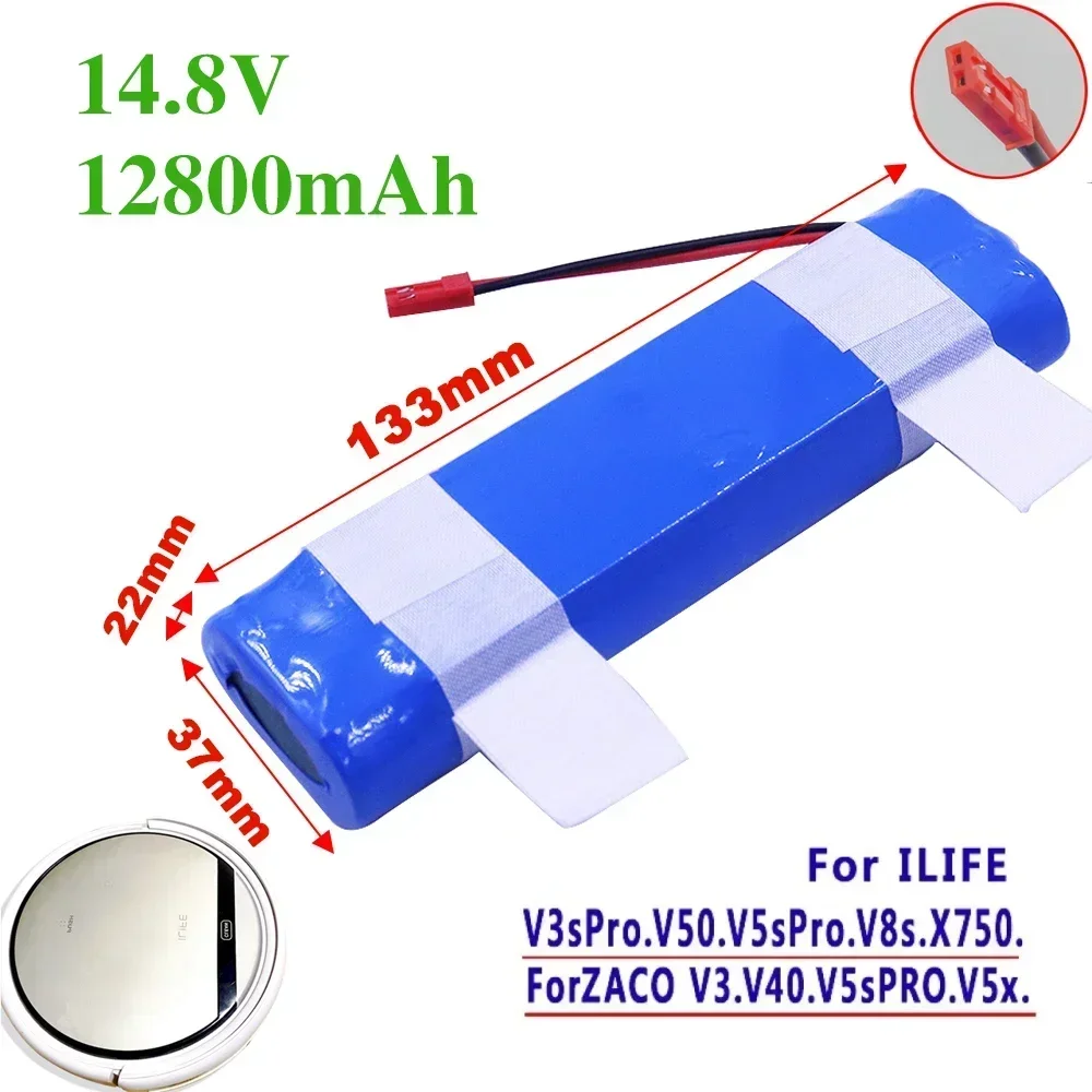 Original 18650 lithium battery 14.8V 68000mah 9800Mah for ILIFE V3s Pro,V50,V5s Pro,V8s,X750 robot vacuum cleaner batteries