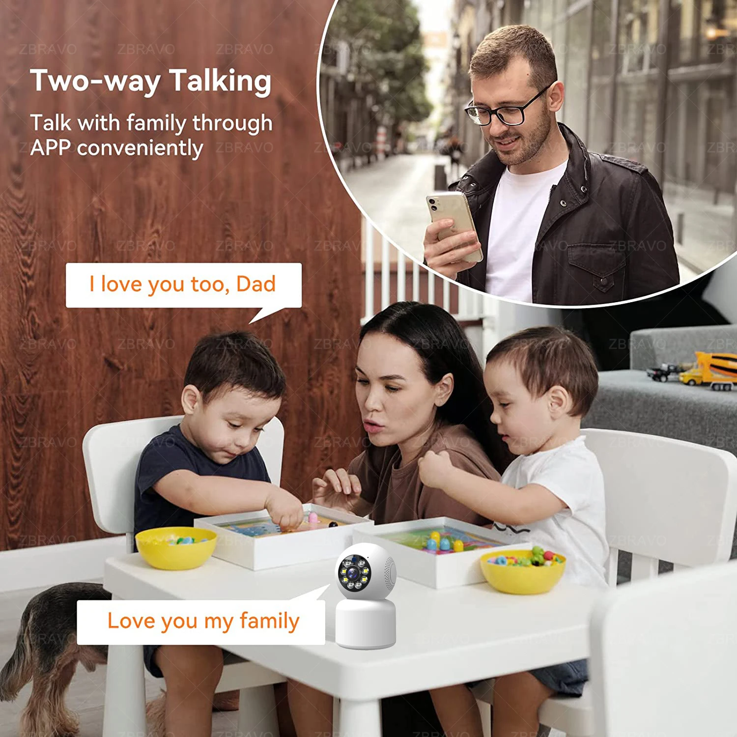 YI IOT-Caméra de surveillance IP WiFi 2MP/4MP, dispositif de sécurité domestique sans fil, babyphone vidéo, avec fonction pan/tilt et télécommande, vision nocturne et audio bidirectionnel