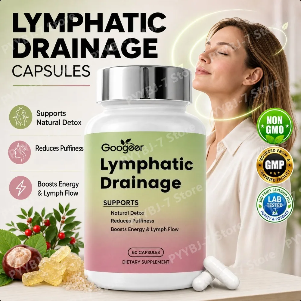 Googeer Lymphatic Drainage Capsules with Hesperidin & Horse Chestnut, Supports Fluid Balance & Lymph Flow, Adults, 60 Capsules