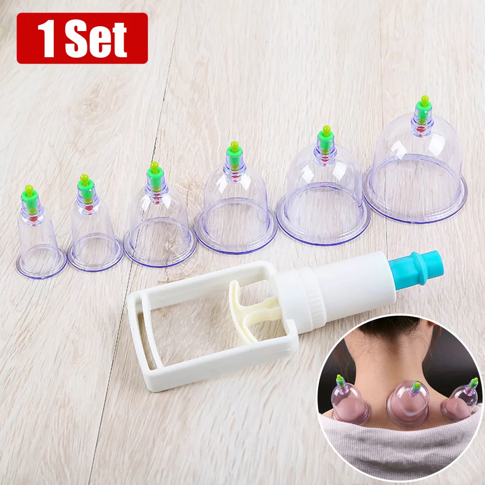 

6 шт., вакуумные присоски, наборы вакуумных насосов, массаж рук, ног, спины, детокс-чашки для тела, массажная банка для похудения, баночная терапия