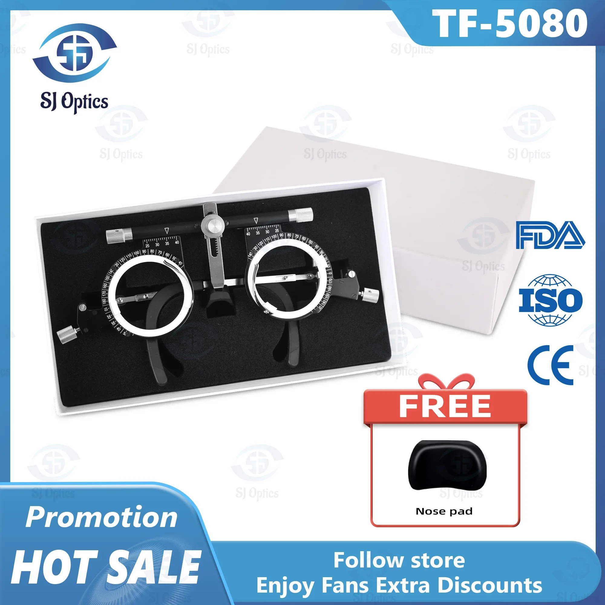 

Optical Trial Frame Ophthalmic Trial Lens Frame Lightweight Metal Optical Trial Frame Adjustable Optical Instrument Lens Frame