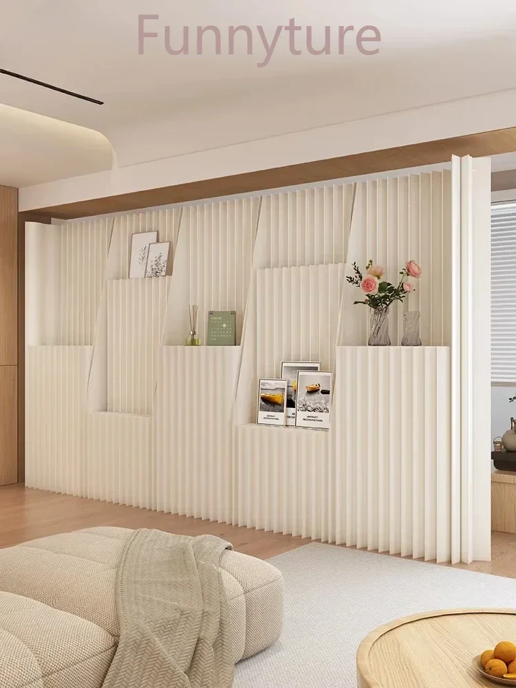 Screen Partition Office Commercial Display Shopping Mall Boutique Booth Folding Paper Rack Product Showcase Shelf Display