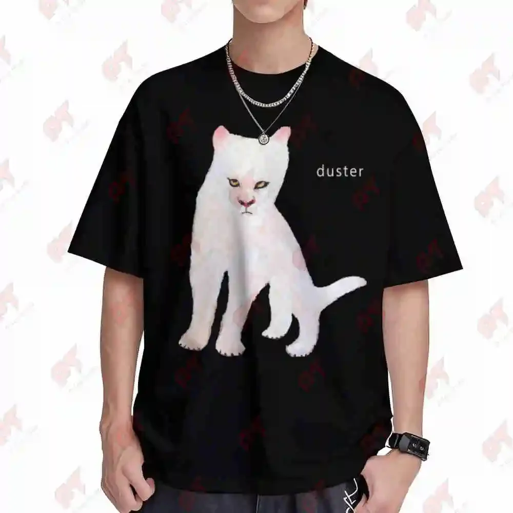 Duster Band White Cat Album Short Sleeve Tee 100% Cotton T-Shirt