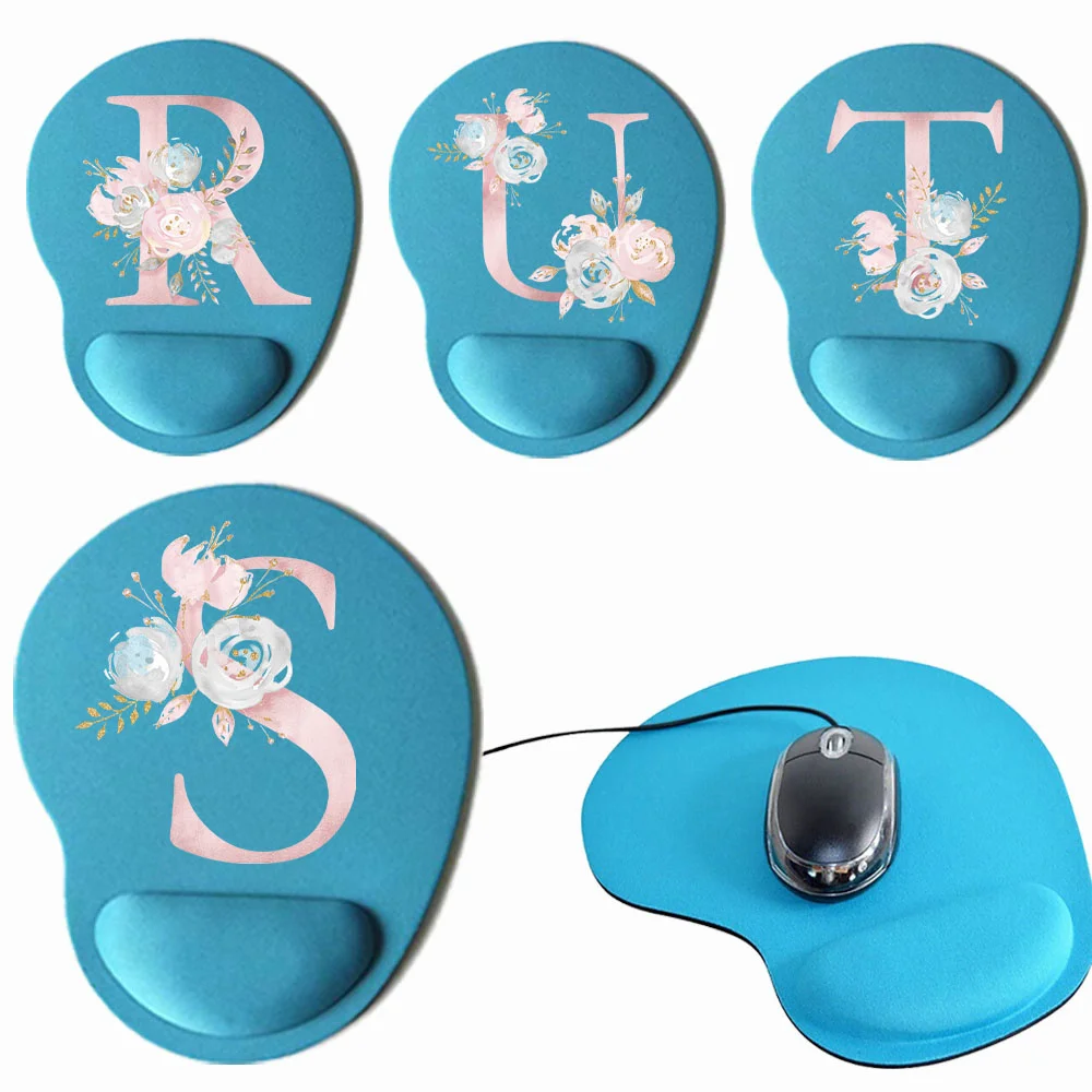 Ofis Masa Pedi Mavi Bilek Koruma Mouse Pad Hızlı Doğru Kontrol Mousepad Bellek Pamuk Ribaund Ultra Açık Pembe Çiçek Serisi